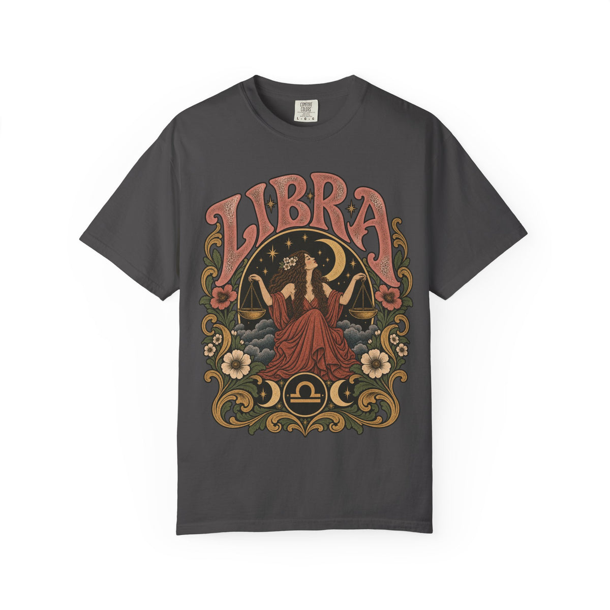 Vintage Libra Zodiac Tee — Retro Celestial Astrology T-Shirt