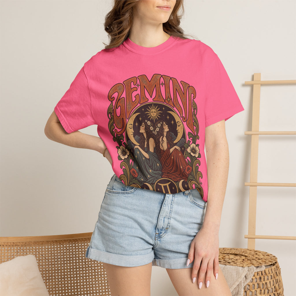 Gemini Zodiac T-Shirt — Vintage Astrological Graphic Tee