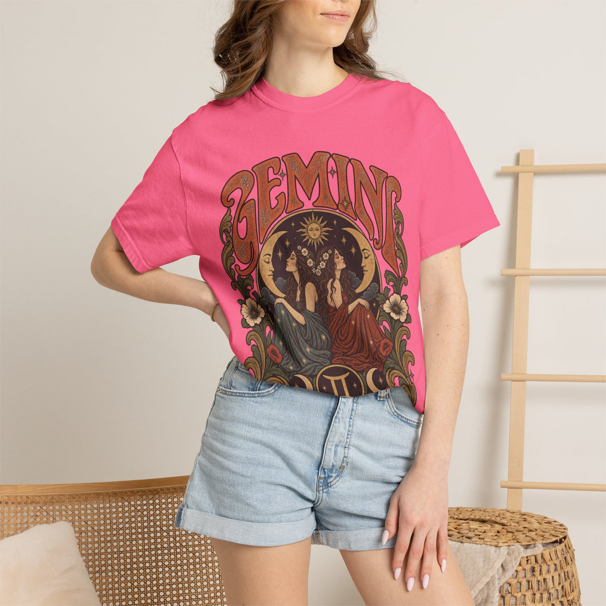 Gemini Zodiac T-Shirt — Vintage Astrological Graphic Tee