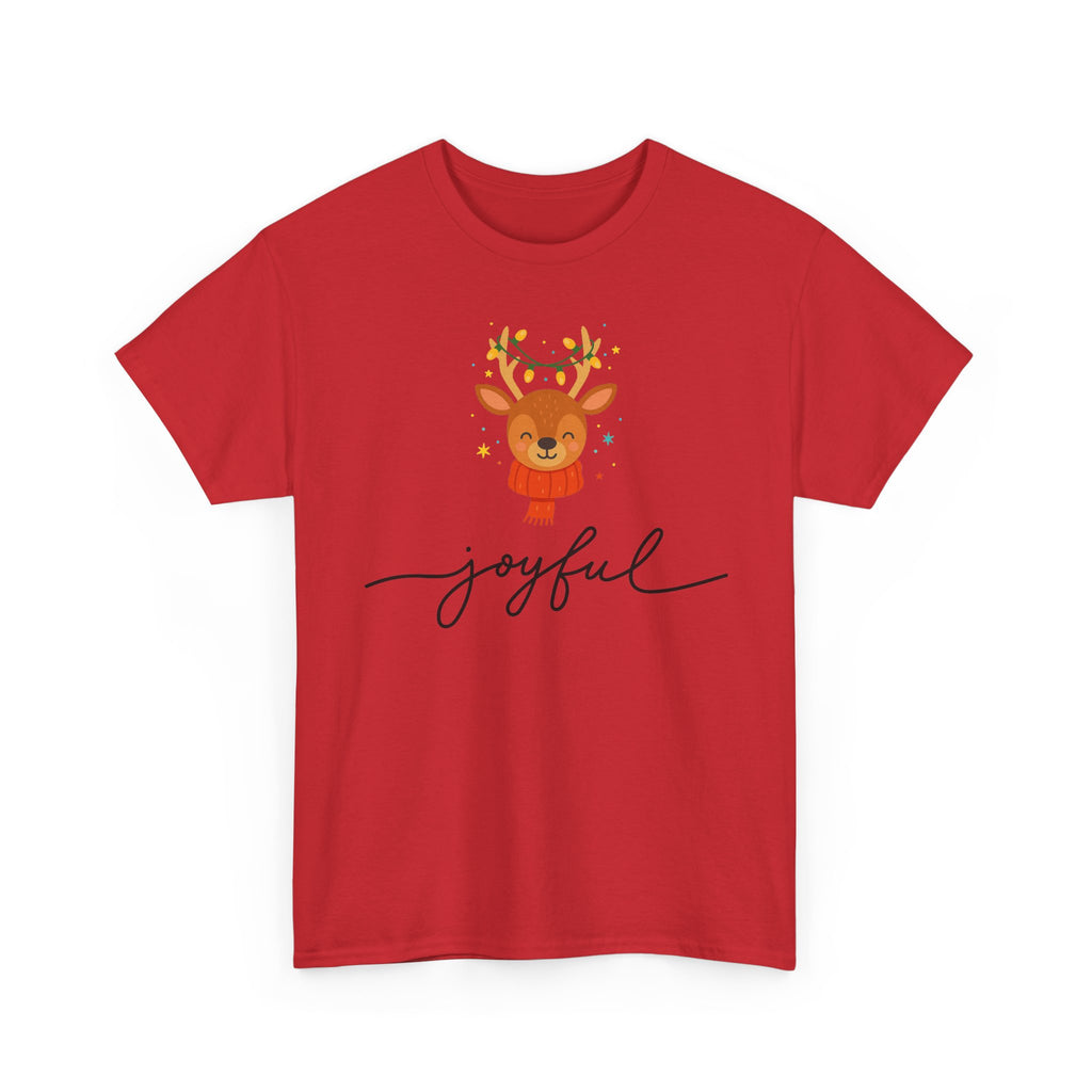 Joyful Reindeer Tee – Cute Holiday Christmas Shirt