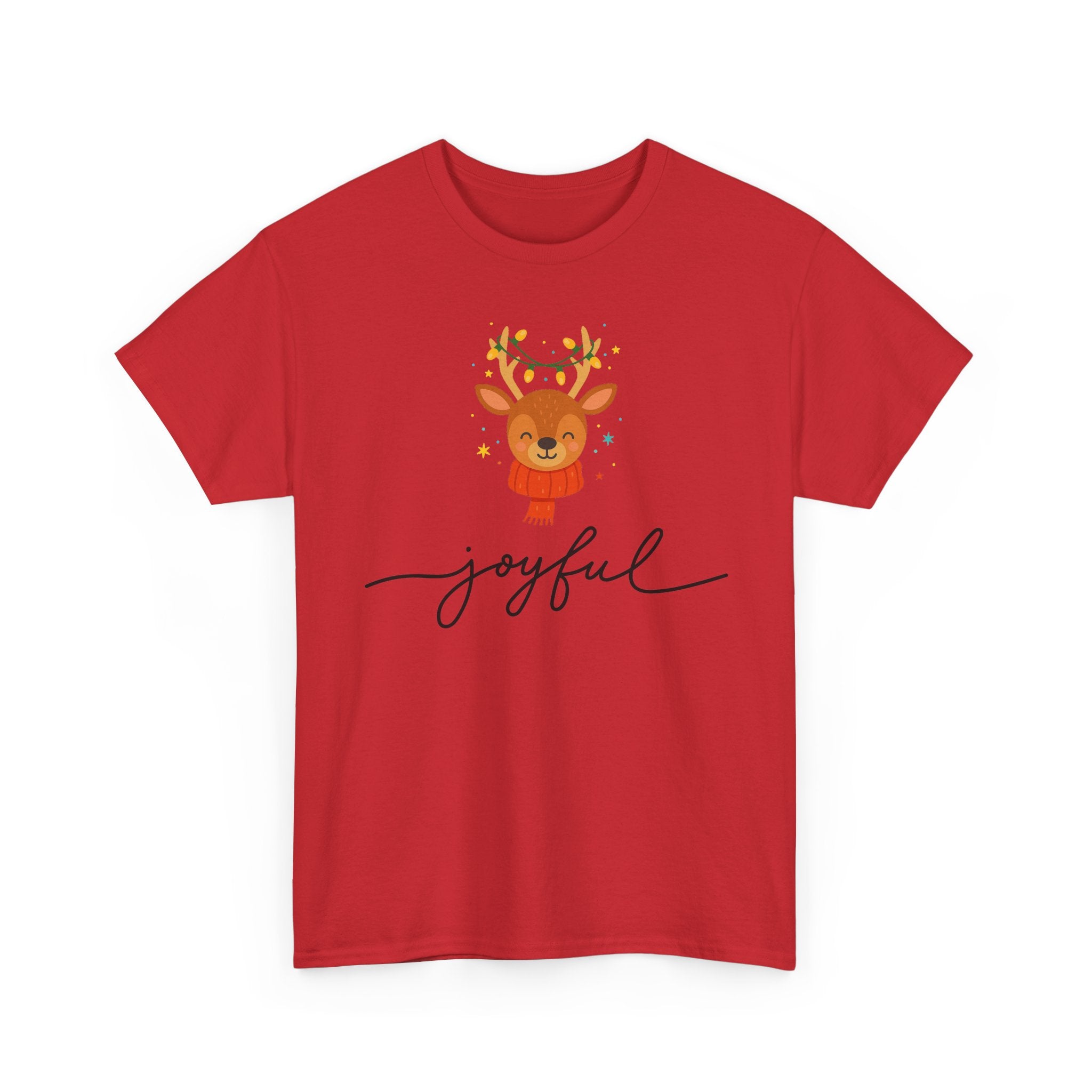 Joyful Reindeer Tee – Cute Holiday Christmas Shirt