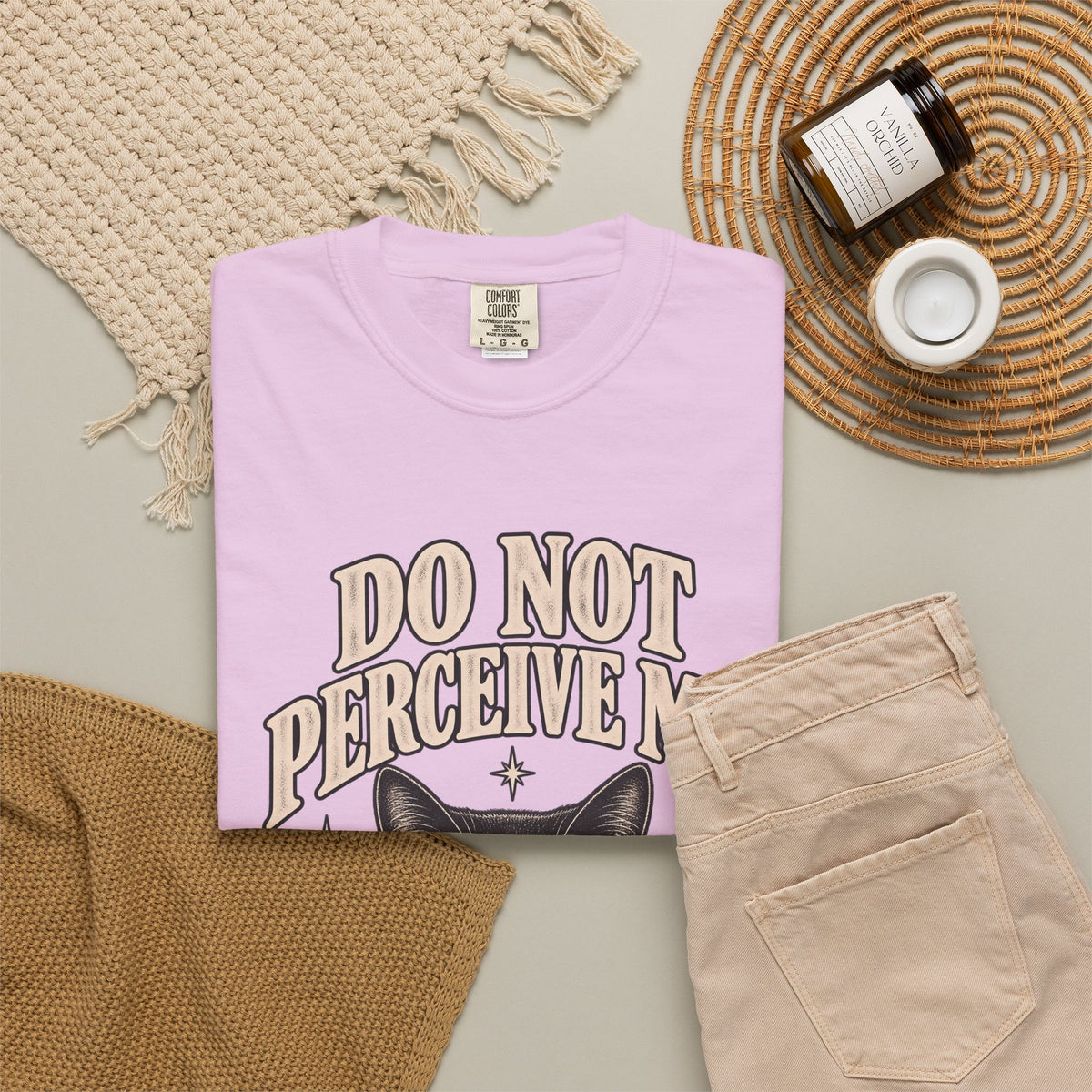 Do Not Perceive Me Tee — Funny Black Cat Introvert T-Shirt