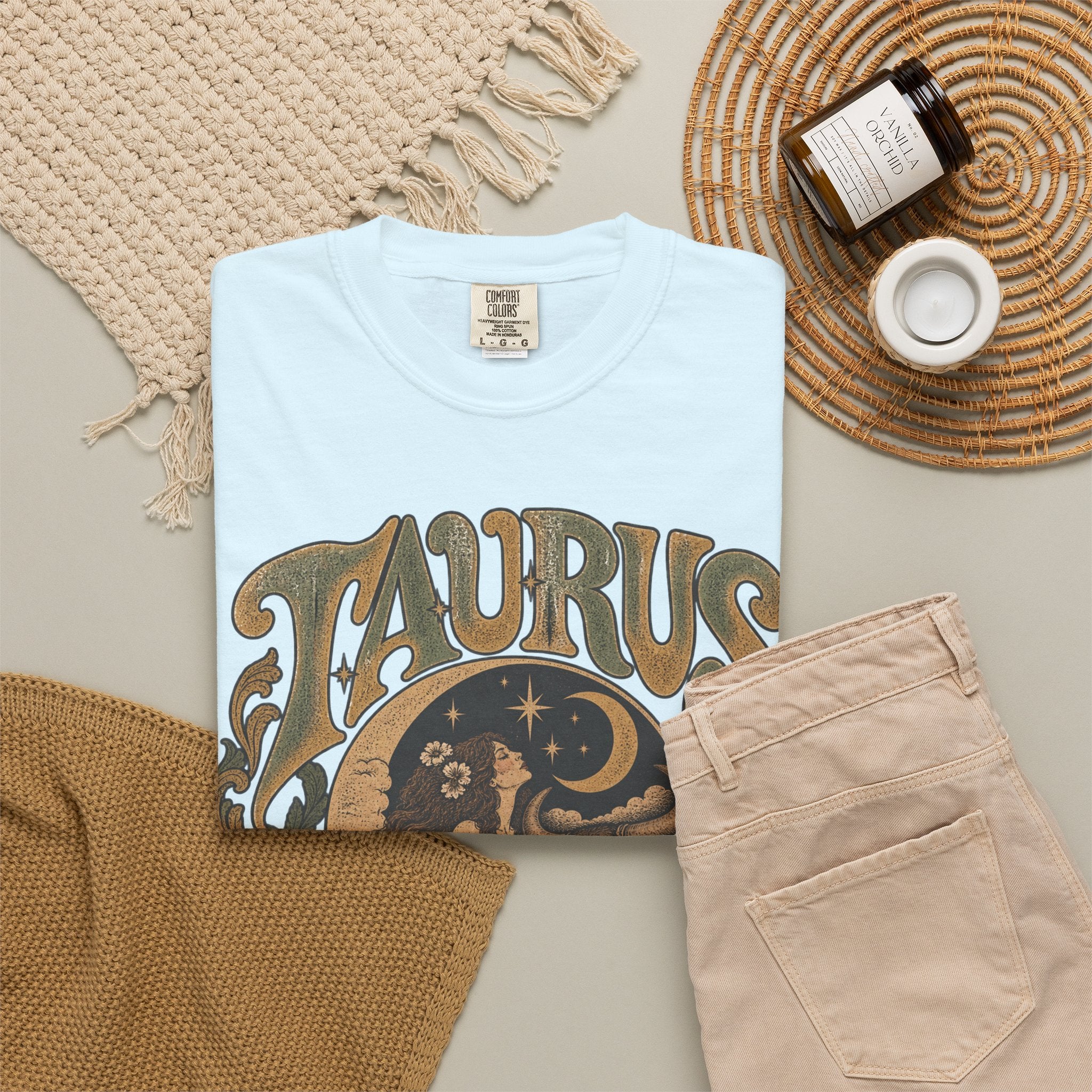 Taurus Zodiac T‑Shirt — Vintage Astrological Bull Graphic