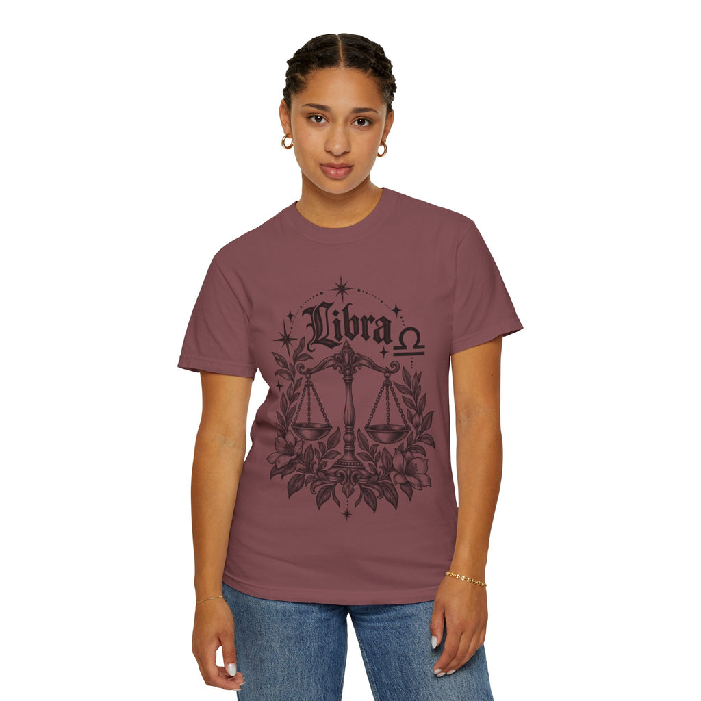 Libra Zodiac Scales T-Shirt — Astrological Sign Graphic Tee