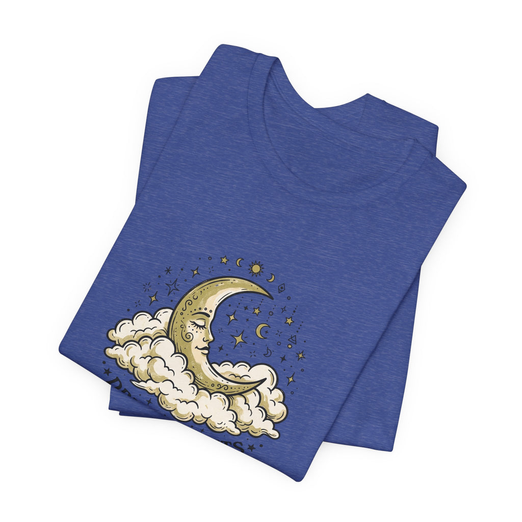 Dreamy Nights Moon Tee — Vintage Crescent Moon & Clouds Shirt