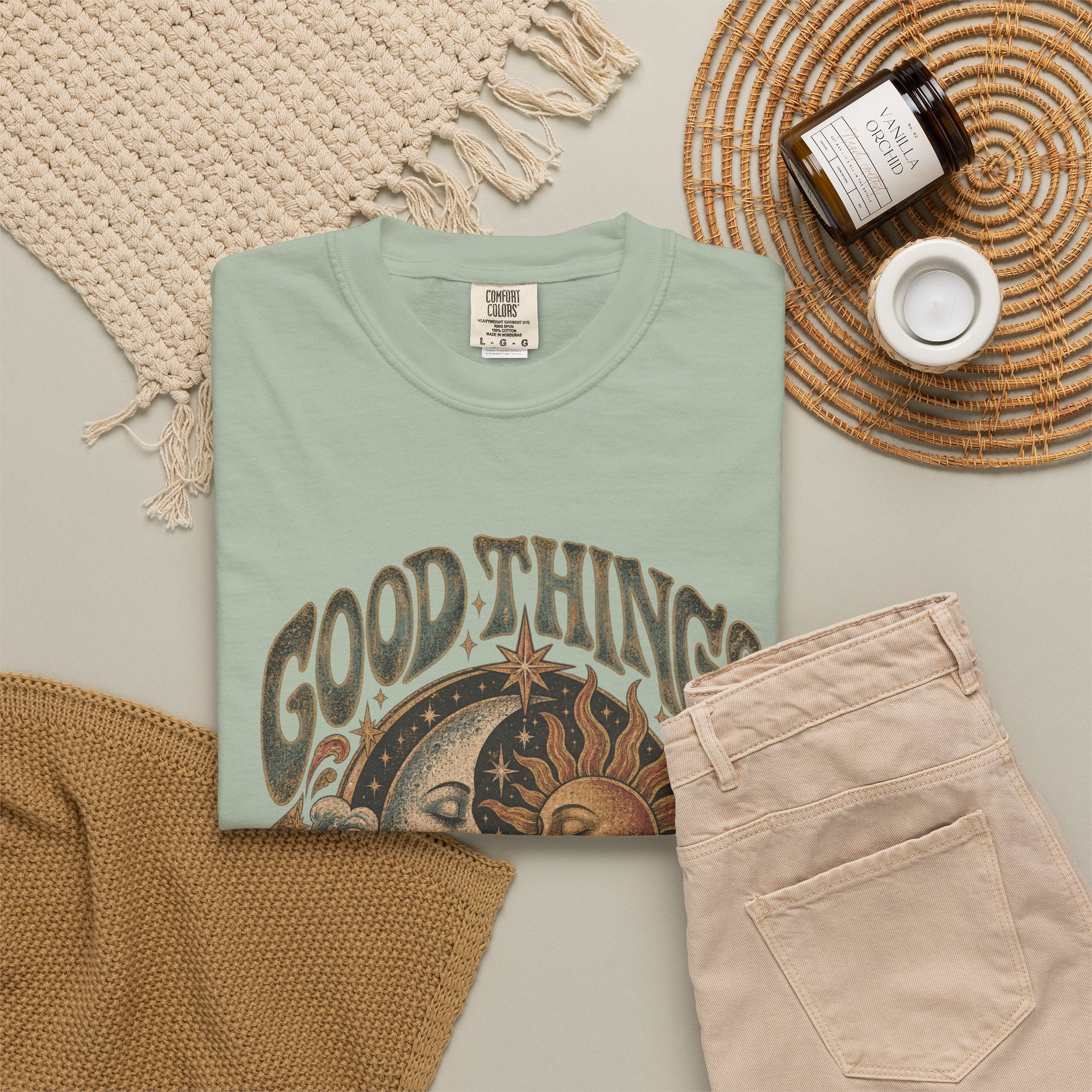 Good Things Take Time Tee — Vintage Sun & Moon Graphic T-Shirt