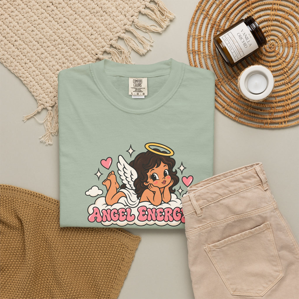 Angel Energy T-Shirt — Cute Retro Angel Graphic Tee
