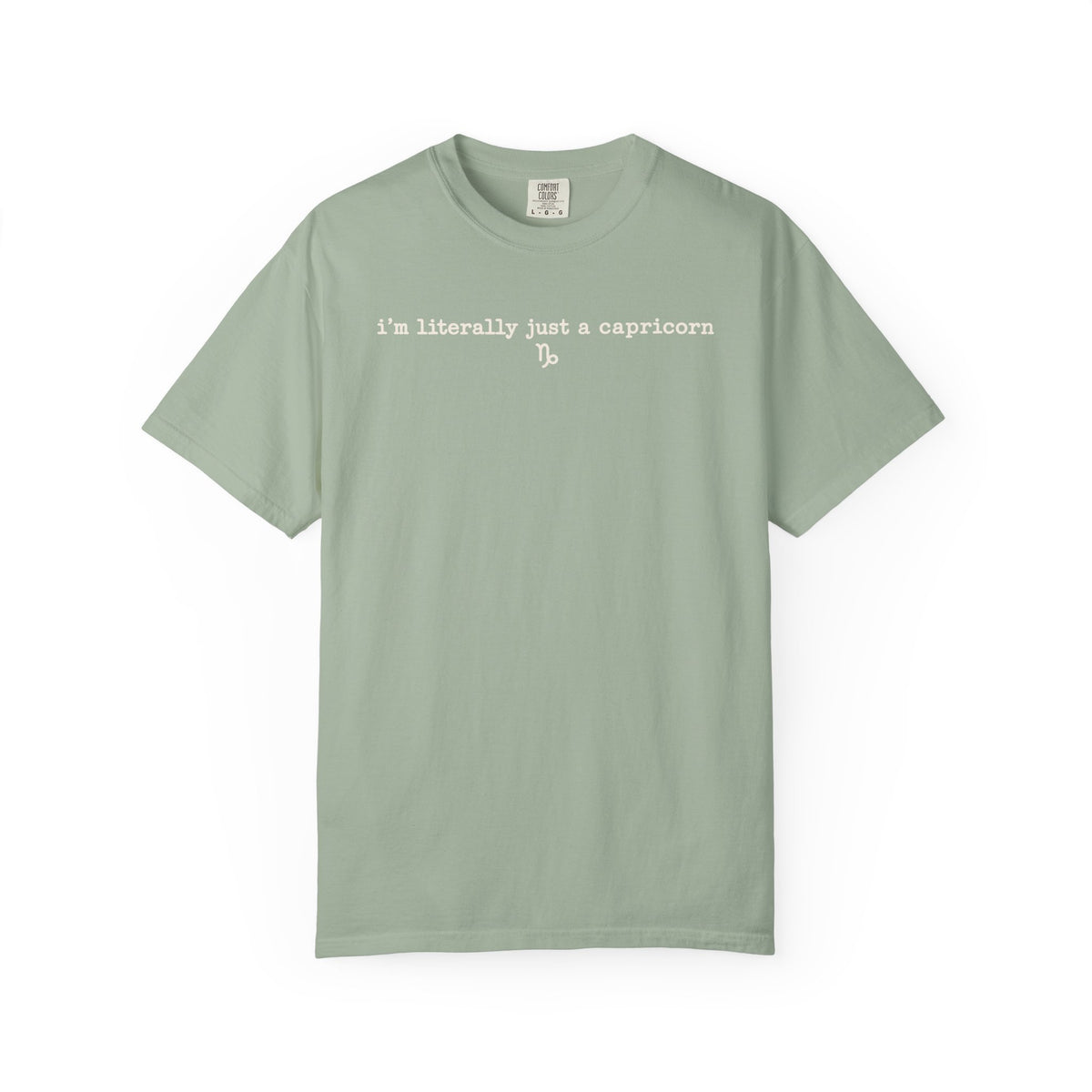I'm Literally Just a Capricorn Garment-Dyed T-Shirt — Vintage Short-Sleeve Tee