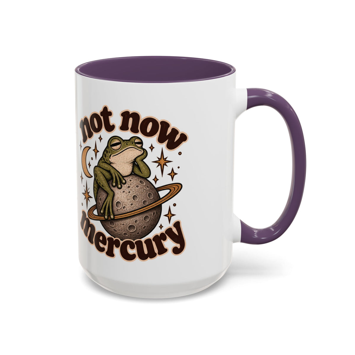 Not Now Mercury Mug — Retro Frog & Planet Ceramic Coffee Mug