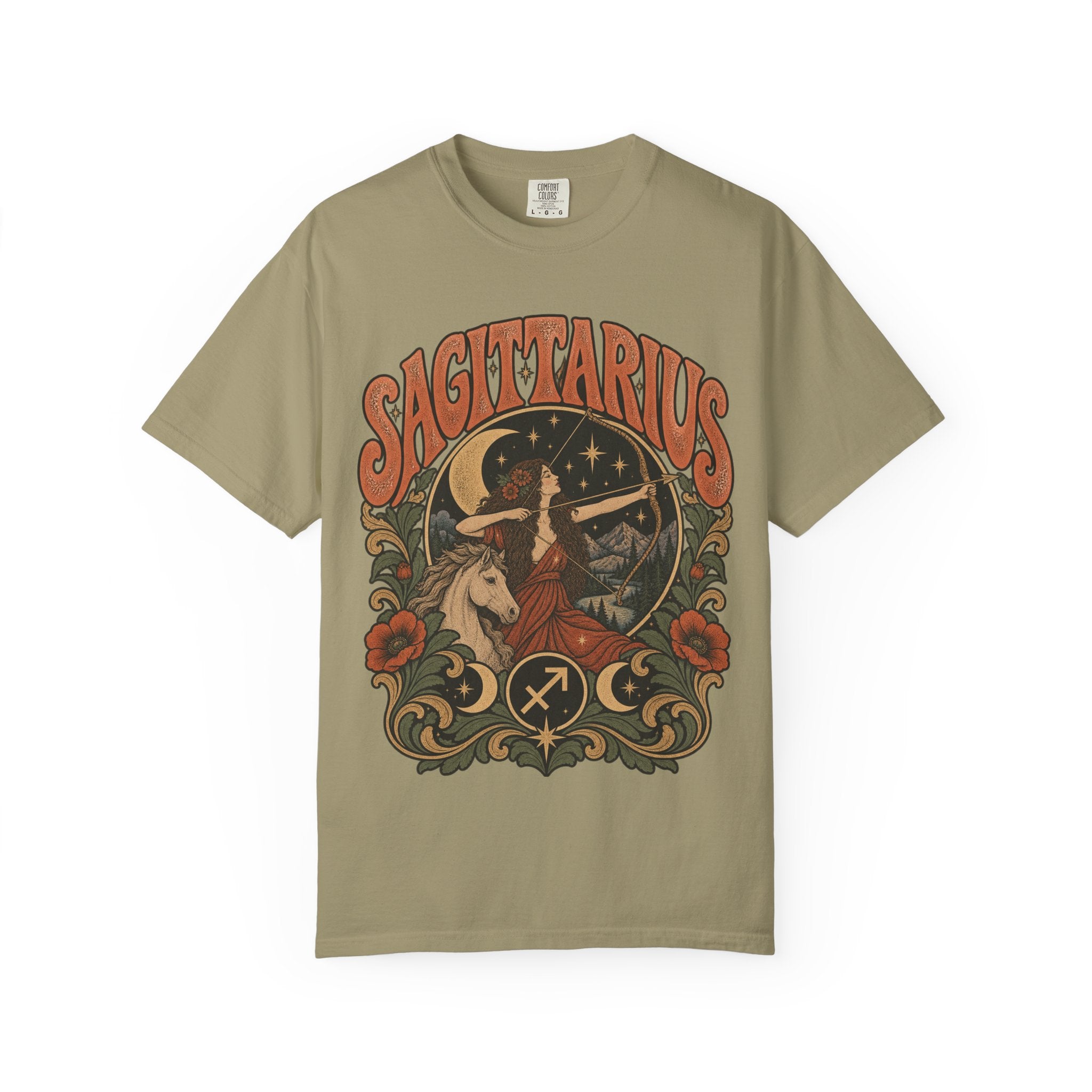 Sagittarius Zodiac T-Shirt — Retro Astrology Archer Design