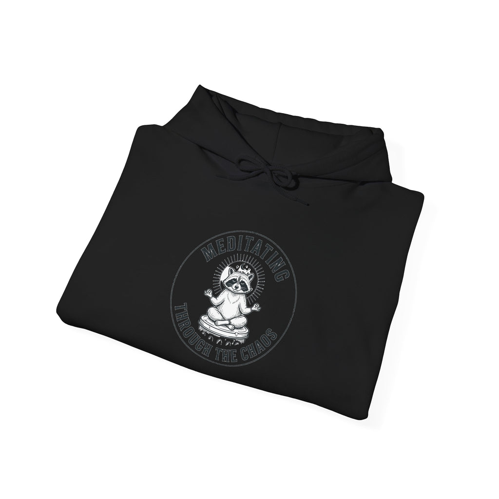 Meditating Raccoon Hoodie | Feral Raccoon Aesthetic, Celestial Wilderness