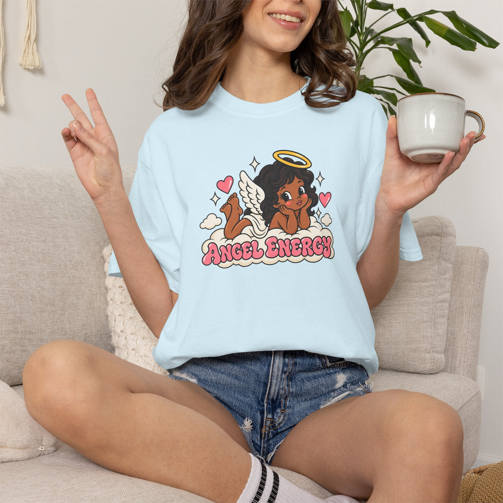 Angel Energy T-Shirt — Cute Retro Angel Graphic Tee