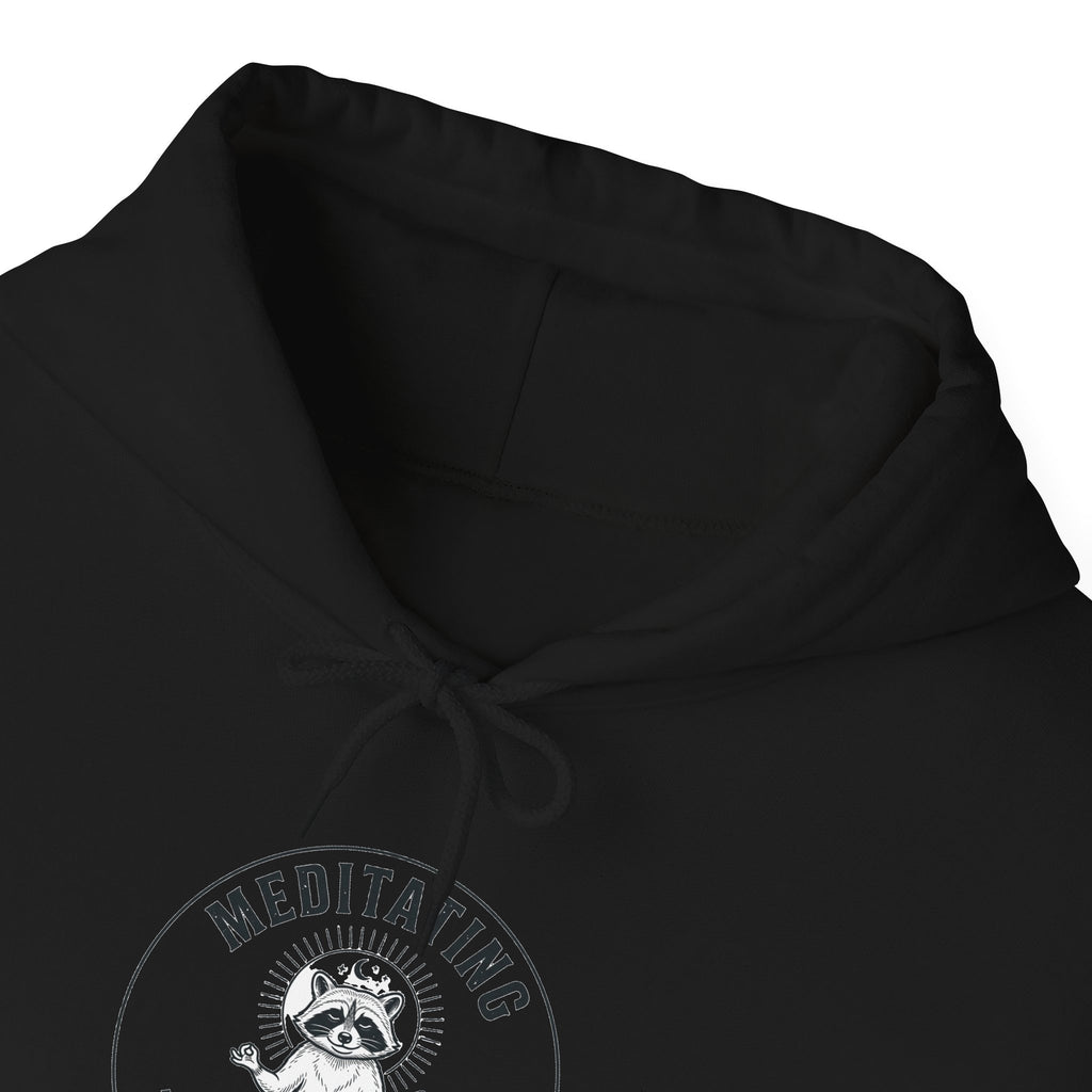Meditating Raccoon Hoodie | Feral Raccoon Aesthetic, Celestial Wilderness