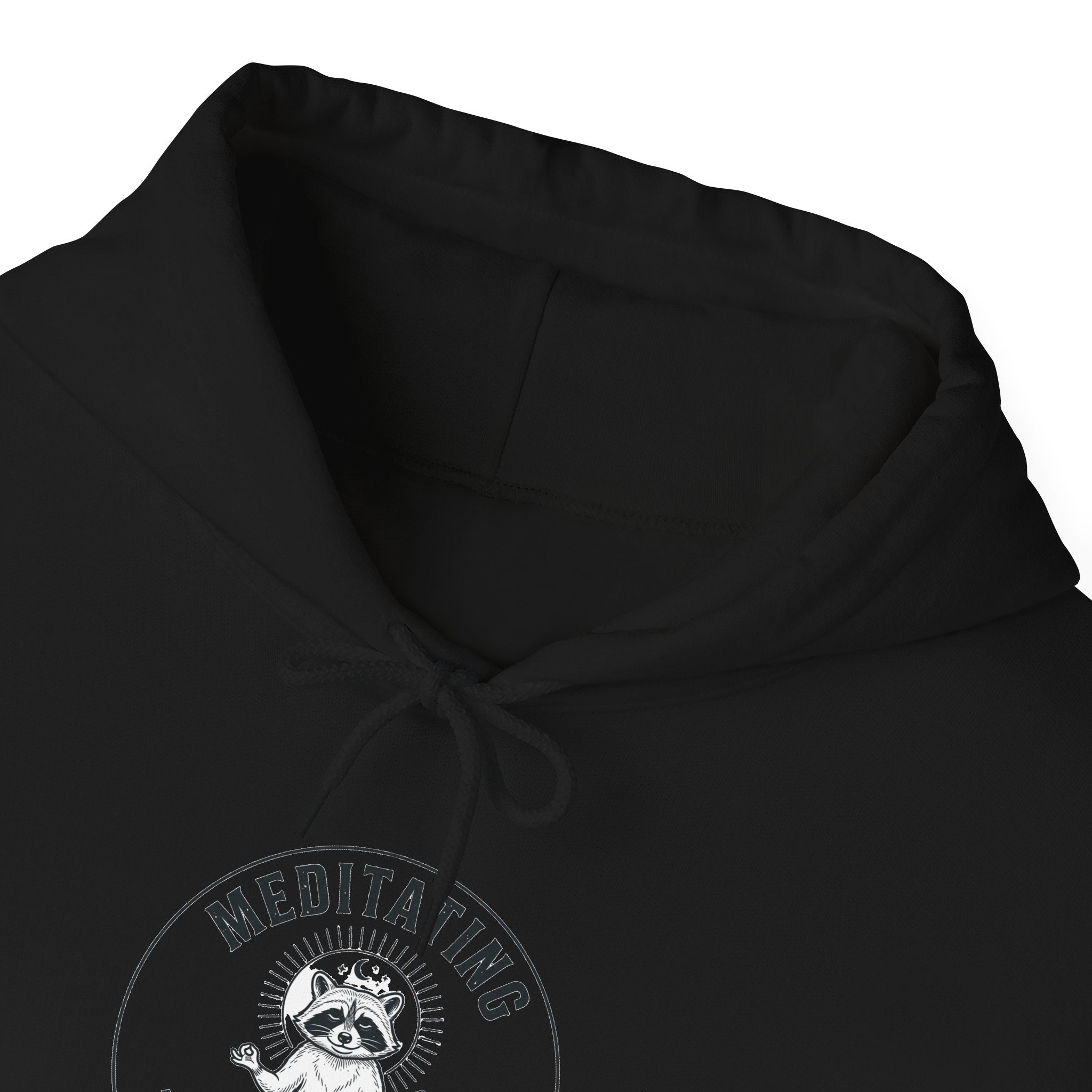 Meditating Raccoon Hoodie | Feral Raccoon Aesthetic, Celestial Wilderness