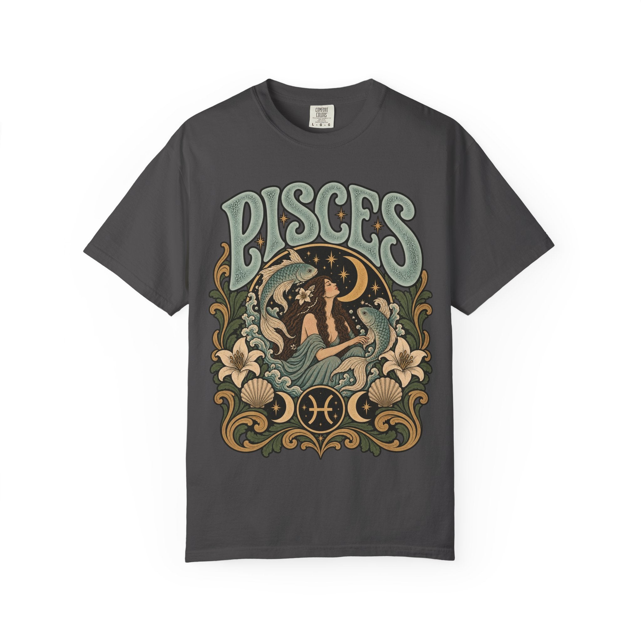 Pisces Zodiac T-Shirt — Retro Astrological Artwork