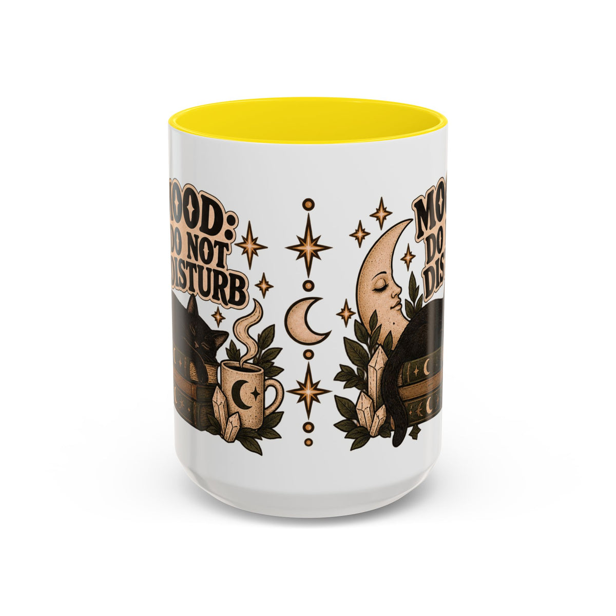 Mood: Do Not Disturb Mug — Sleepy Cat & Moon Ceramic Coffee Mug