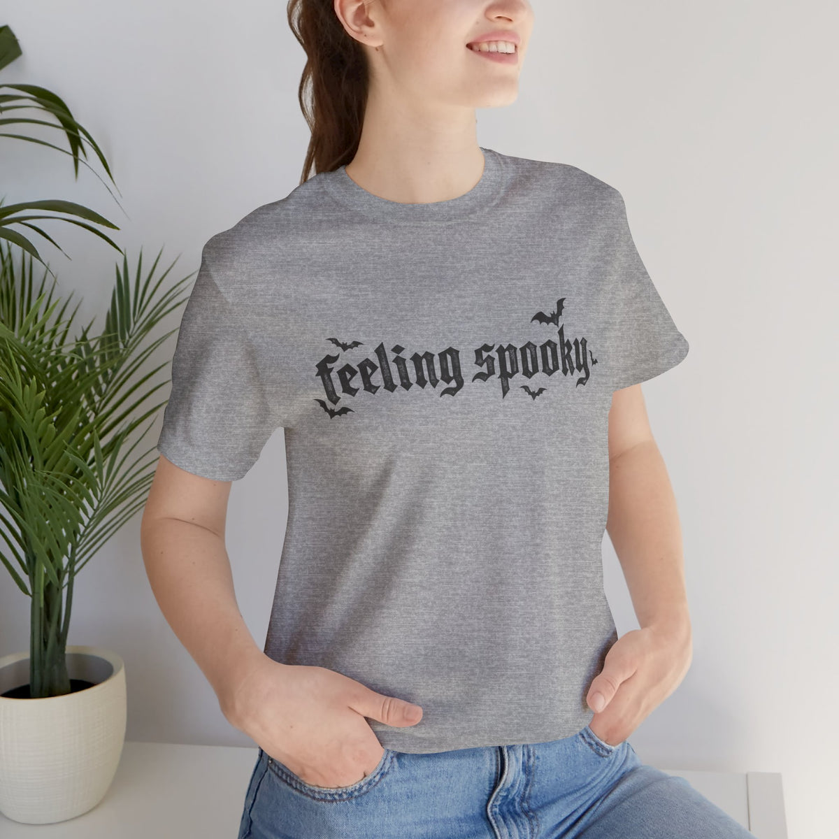 Feeling Spooky T-Shirt — Gothic Halloween Tee with Bats