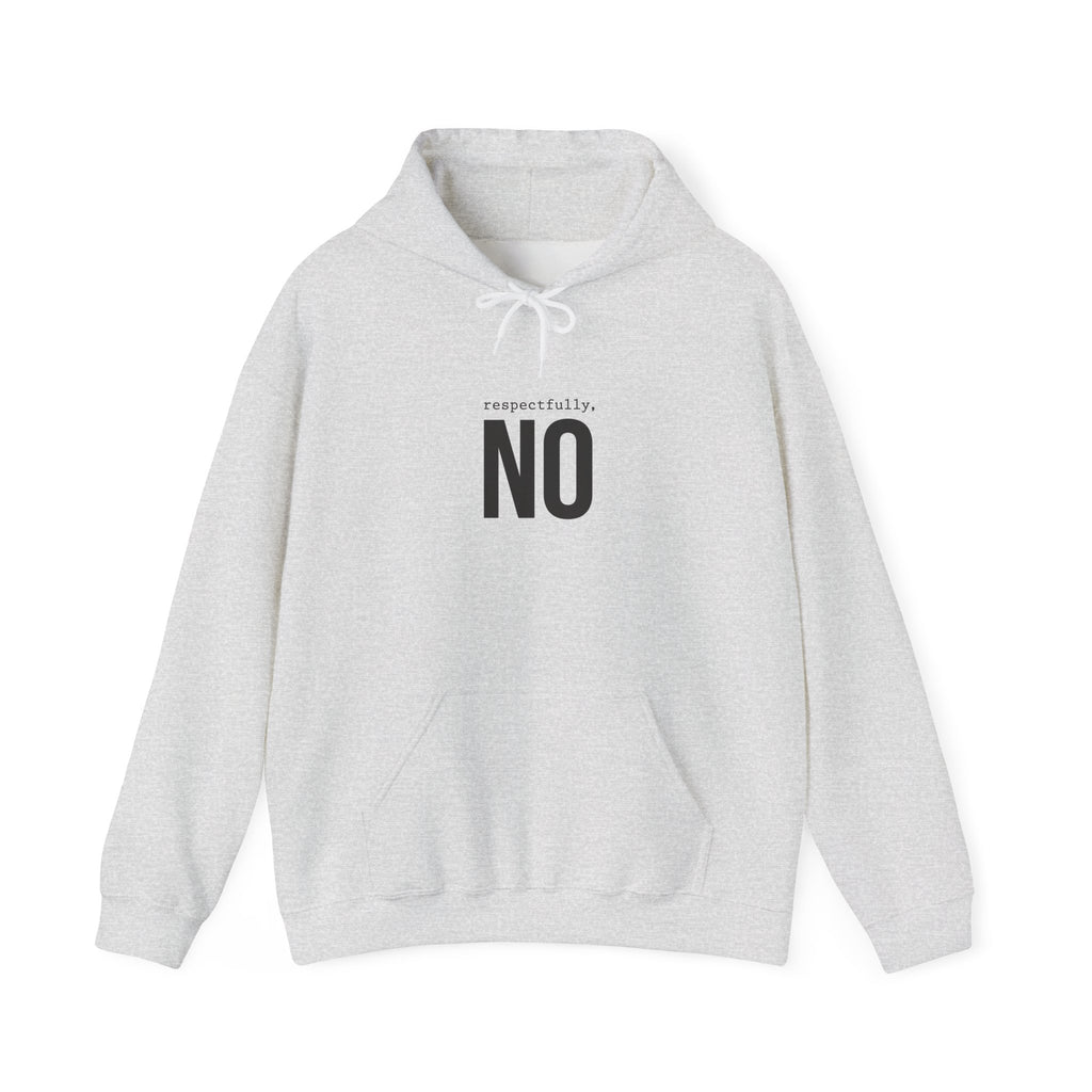 NO Minimal Grumpy Humor Hoodie | Deadpan Text, Introvert Humor