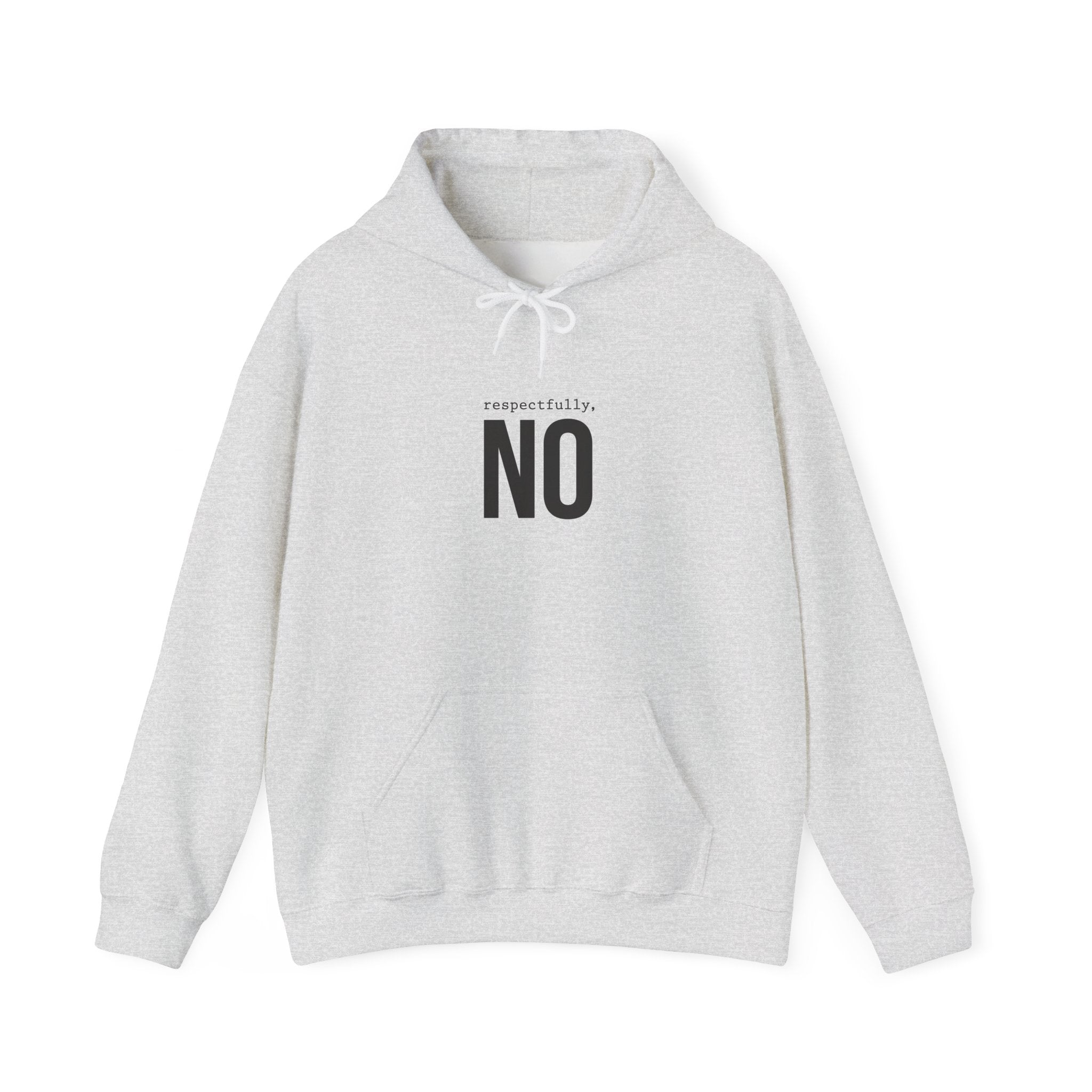 NO Minimal Grumpy Humor Hoodie | Deadpan Text, Introvert Humor