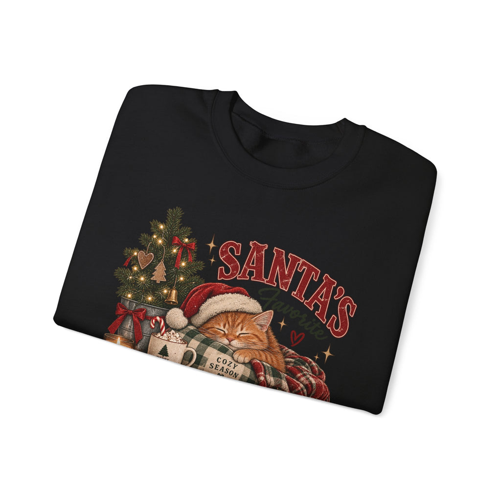 Christmas Sweatshirt — "Santa's Favorite" Cozy Holiday Crewneck