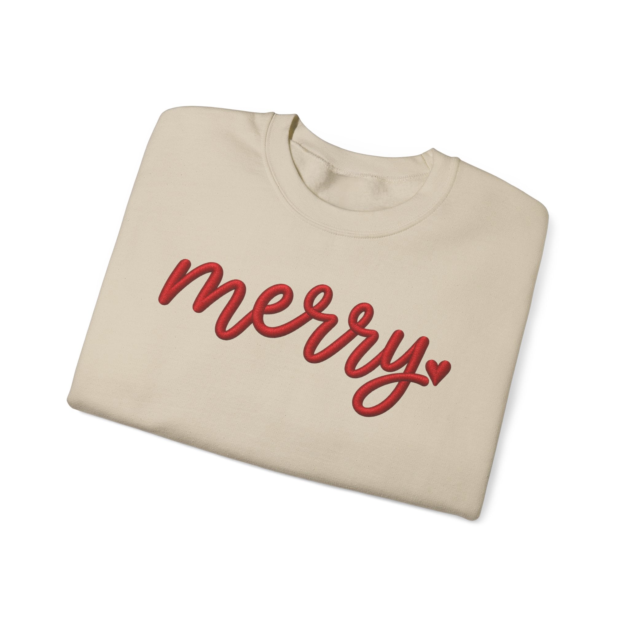 Merry Script Sweatshirt — Cozy Holiday Crewneck