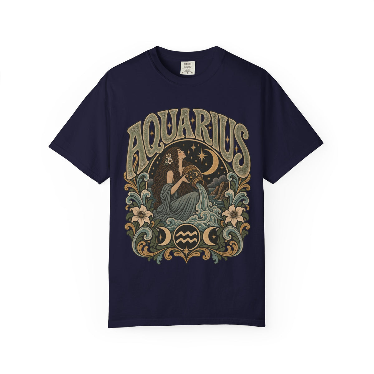 Aquarius Zodiac T-Shirt — Vintage Astrological Sign Tee