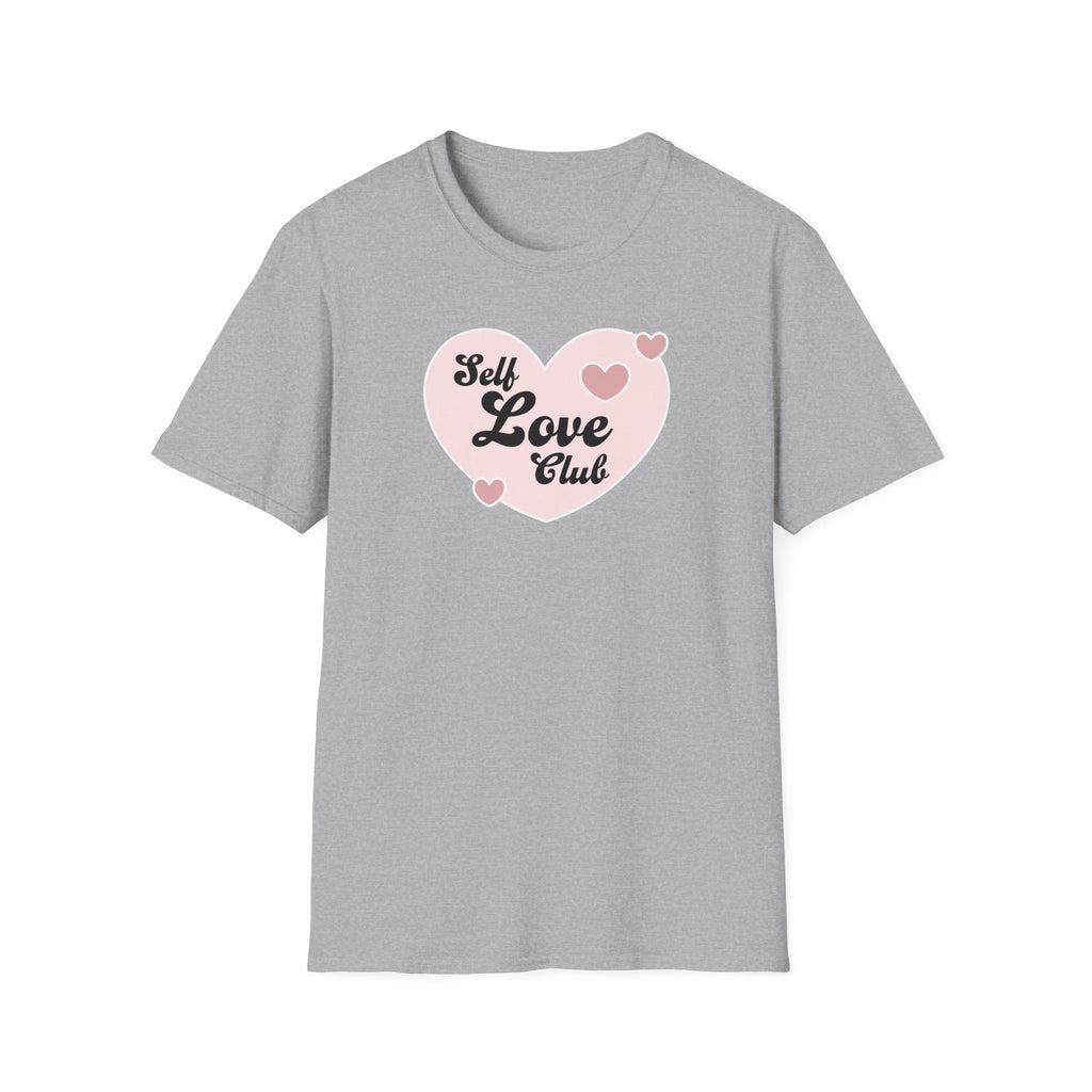 Self Love Club T-Shirt — Pink Heart Graphic Tee for Women & Teens