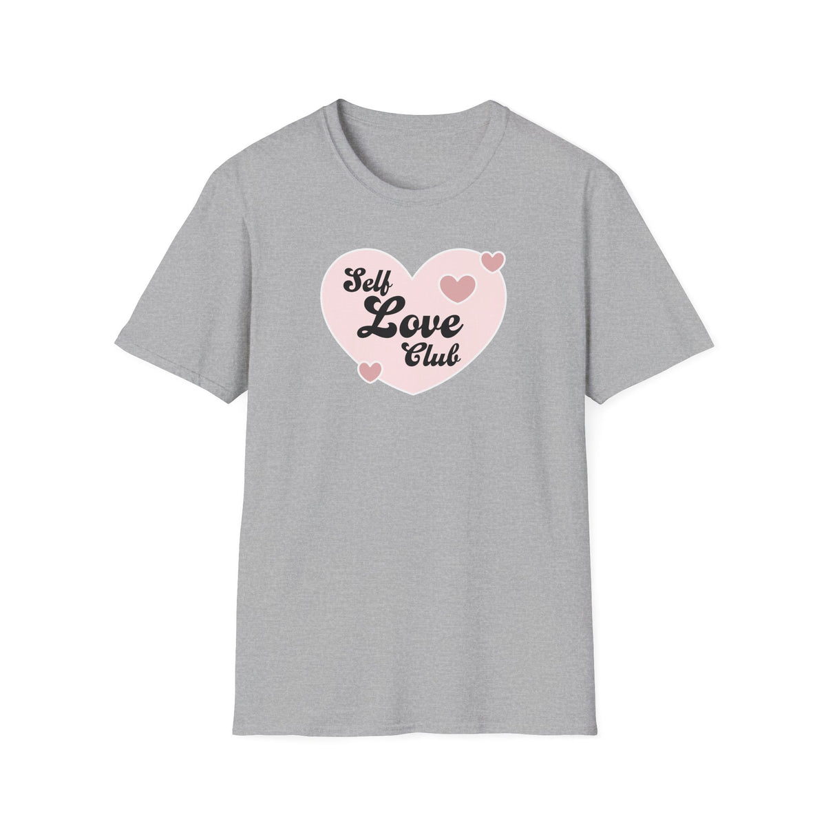 Self Love Club T-Shirt — Pink Heart Graphic Tee for Women & Teens