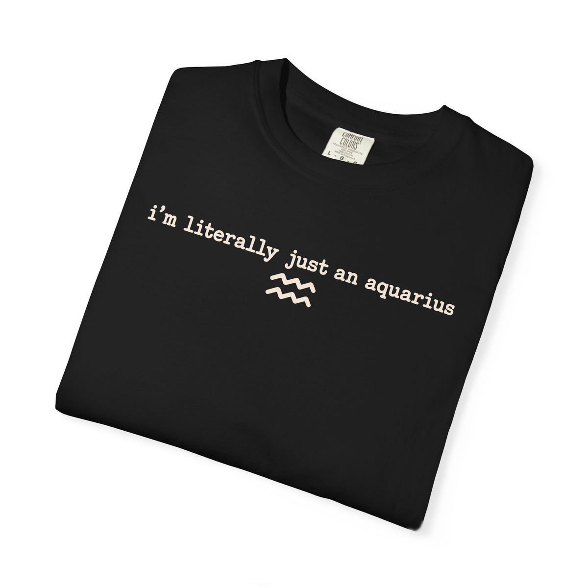 I'm Literally Just an Aquarius Classic Garment-Dyed T-Shirt — Neutral Cotton Tee
