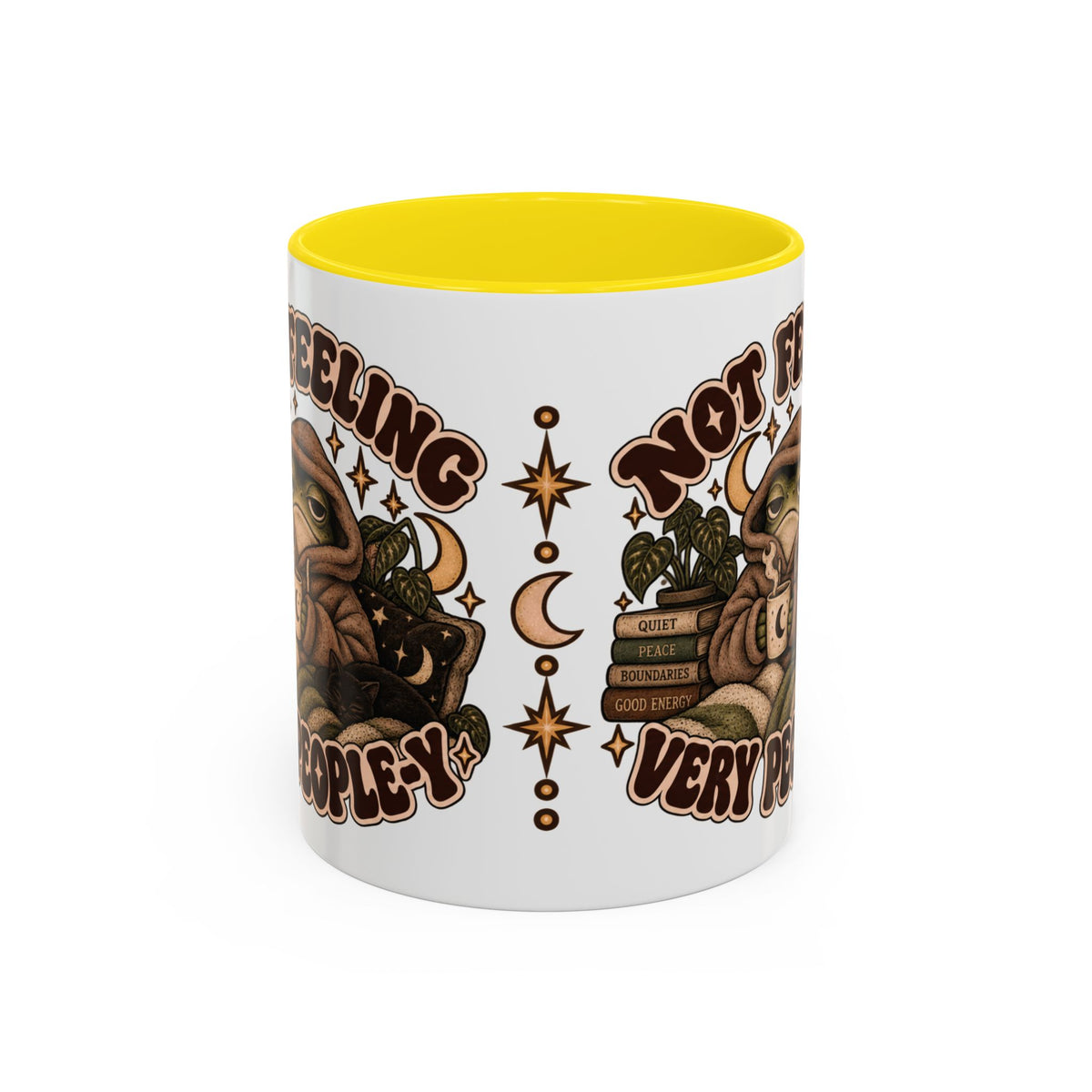 Not Feeling Very Peopley Mug — Cozy Frog Introvert Ceramic Coffee Mug
