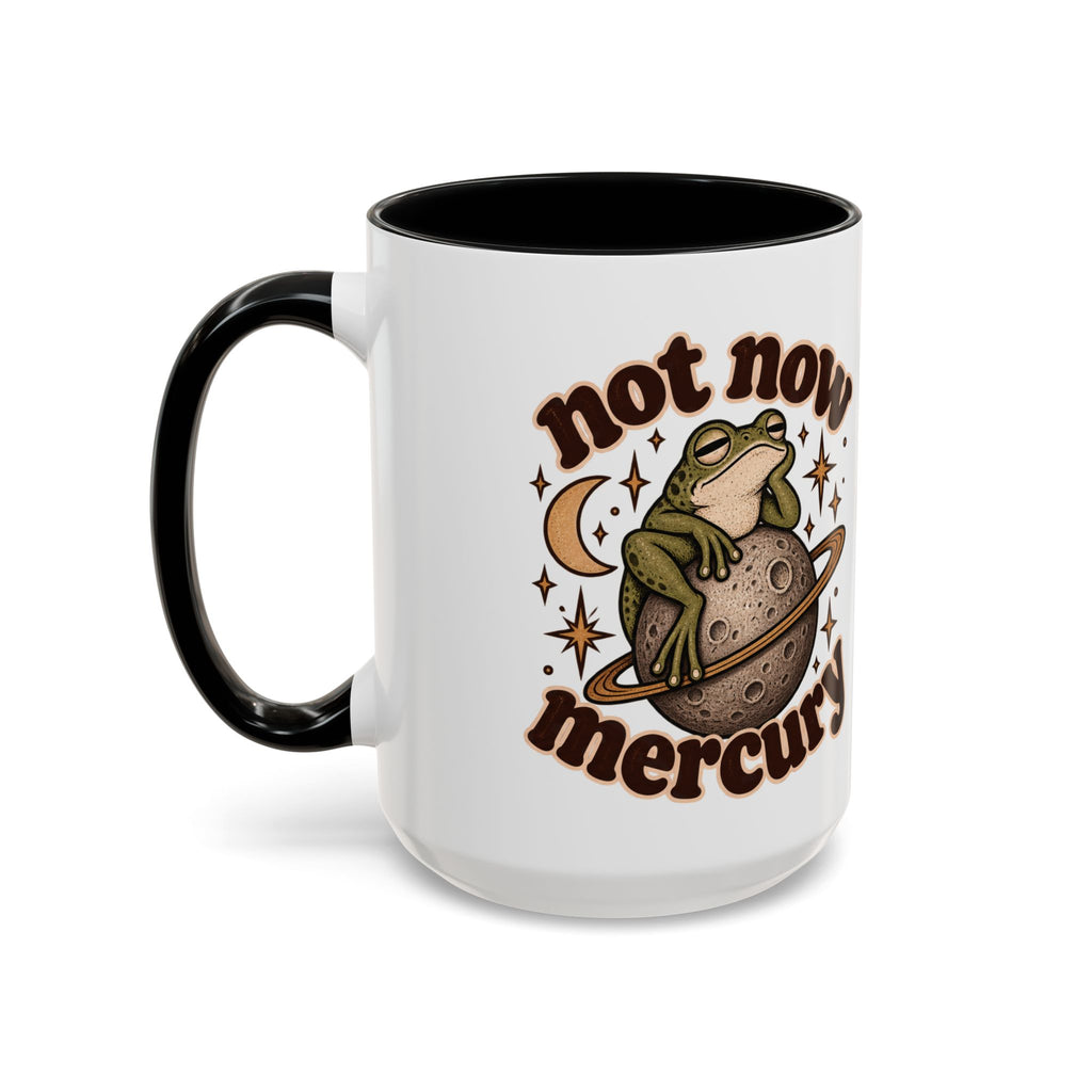 Not Now Mercury Mug — Retro Frog & Planet Ceramic Coffee Mug