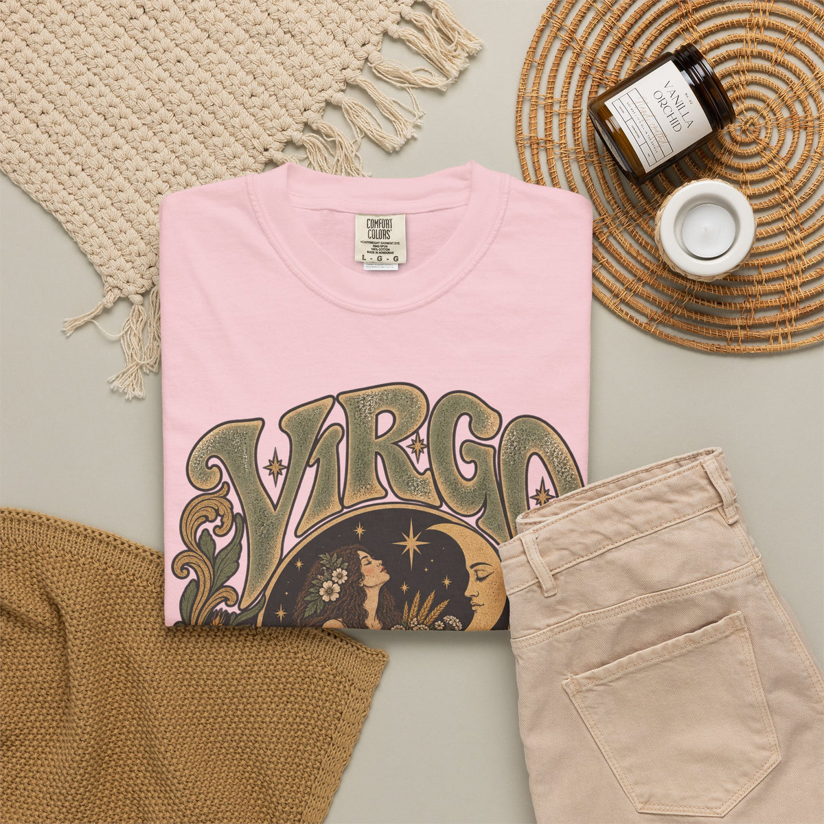 Vintage Virgo Zodiac Tee — Retro Celestial Astrology T-Shirt