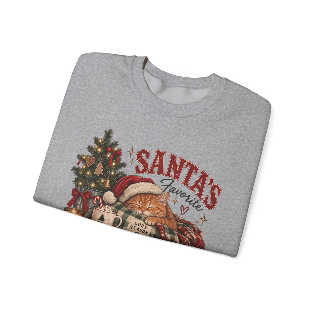 Christmas Sweatshirt — "Santa's Favorite" Cozy Holiday Crewneck