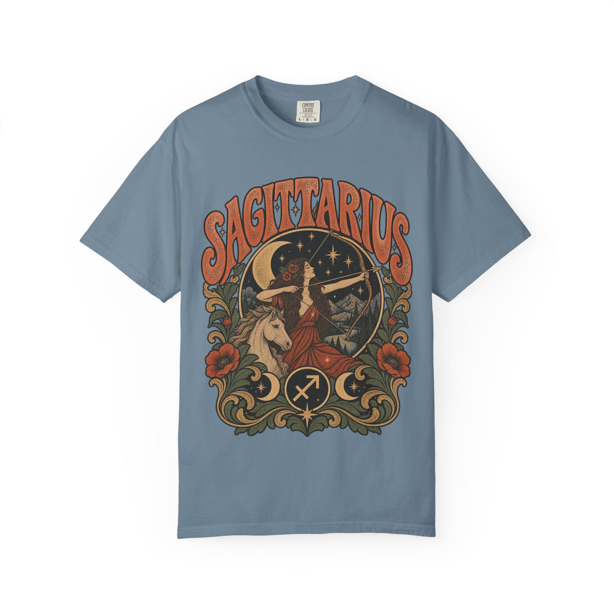 Sagittarius Zodiac T-Shirt — Retro Astrology Archer Design