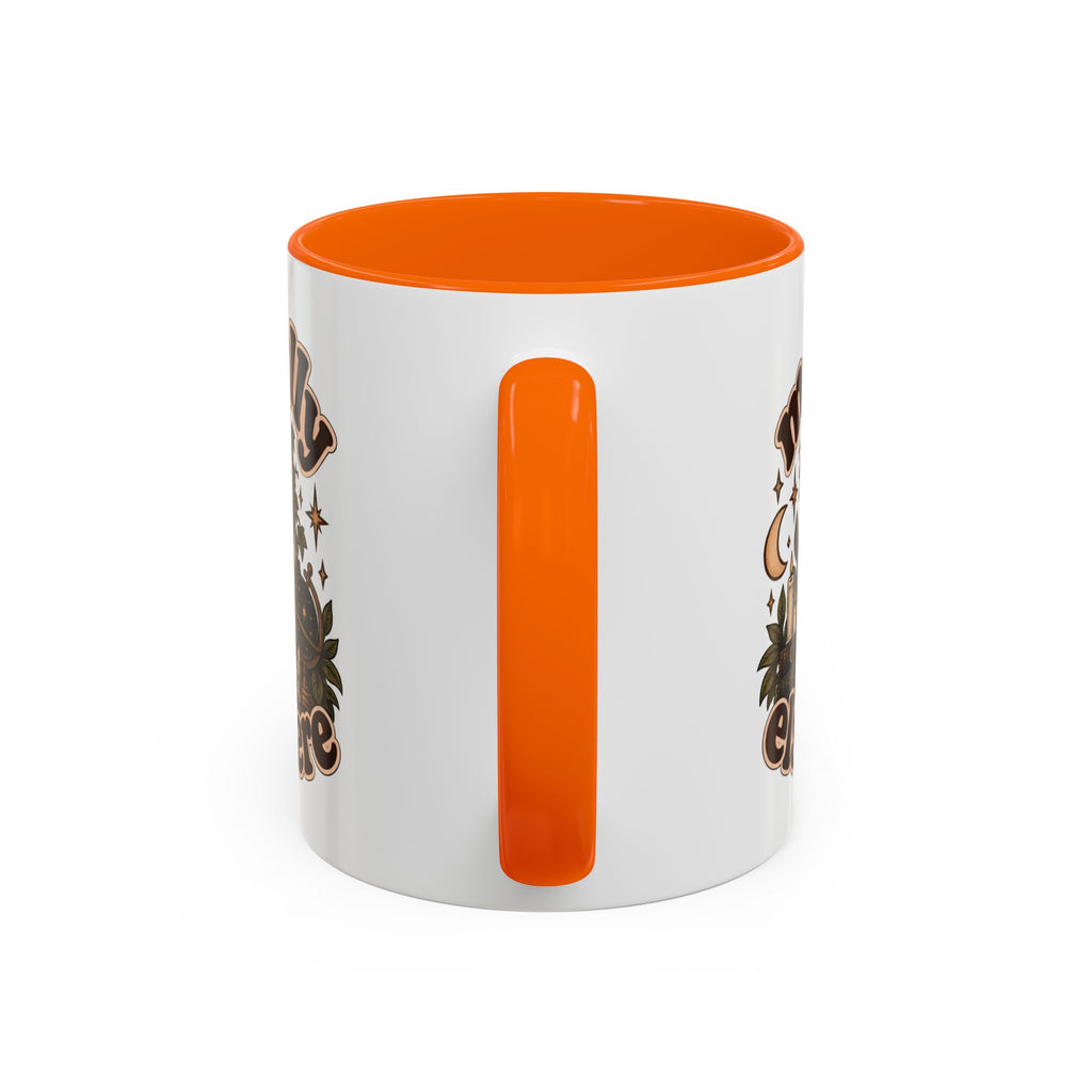 Mentally Elsewhere Mug — Black Cat Celestial Ceramic Coffee Mug