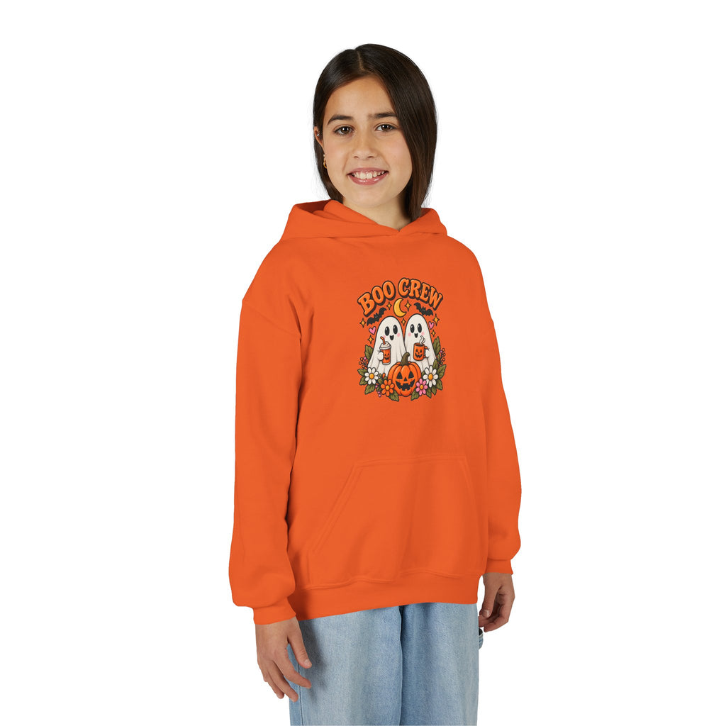 Youth 'Boo Crew' Halloween Hoodie — Cute Ghosts & Pumpkin Kids Sweatshirt