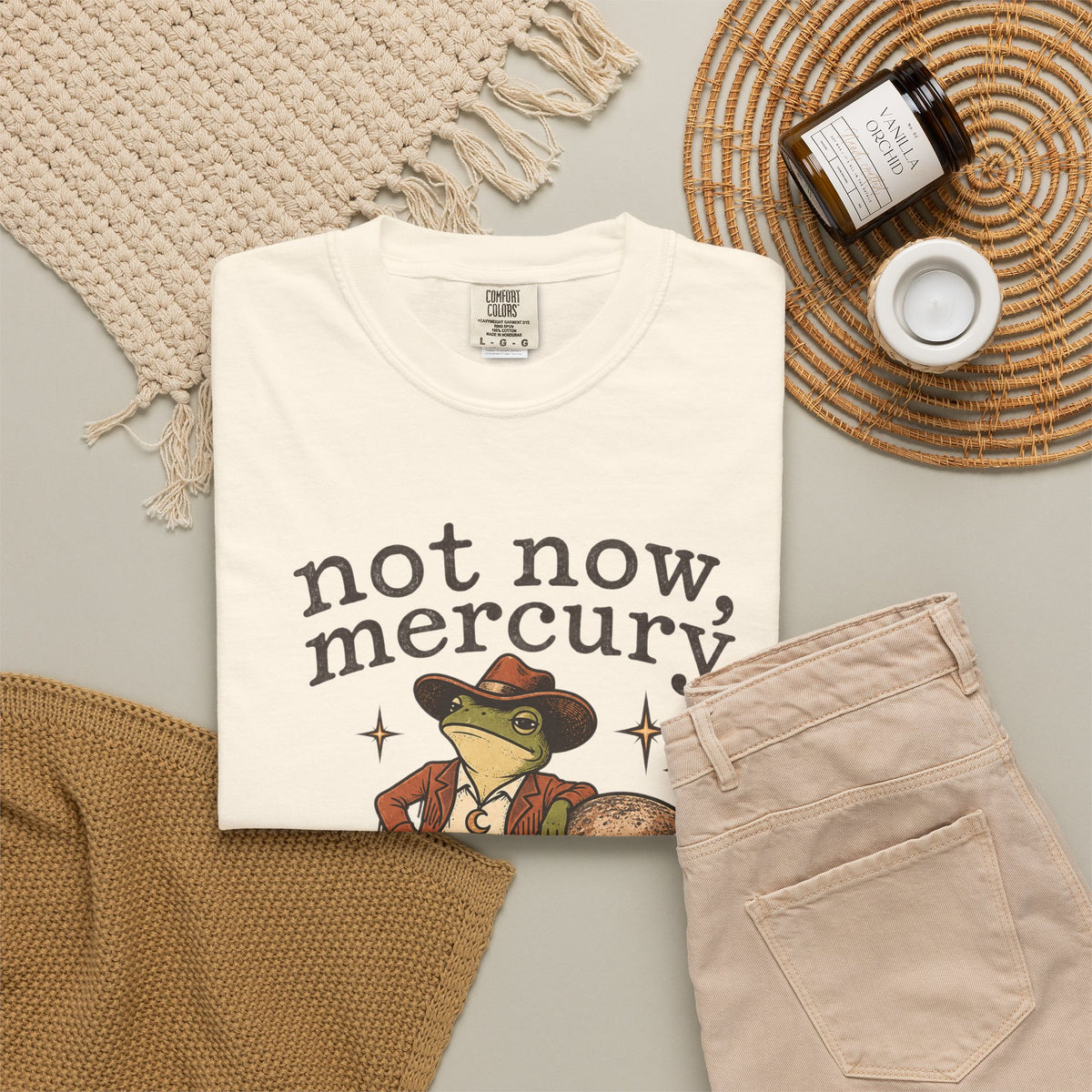 Not Now Mercury Tee — Mercury Retrograde Astrology Graphic T-Shirt
