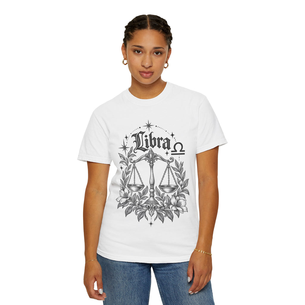 Libra Zodiac Scales T-Shirt — Astrological Sign Graphic Tee