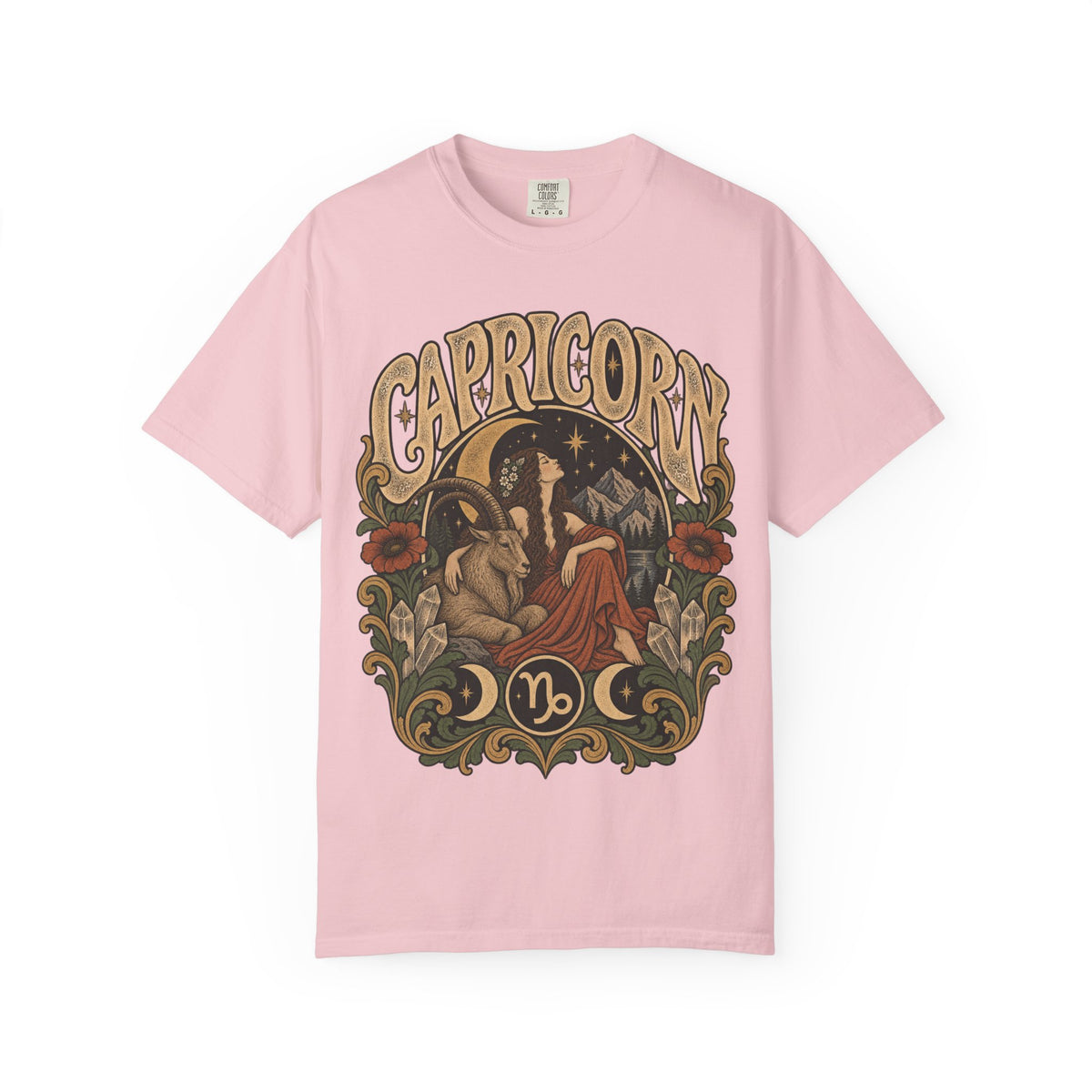 Vintage Capricorn Zodiac Tee — Retro Celestial Astrology T-Shirt