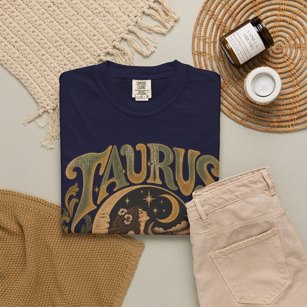 Taurus Zodiac T‑Shirt — Vintage Astrological Bull Graphic