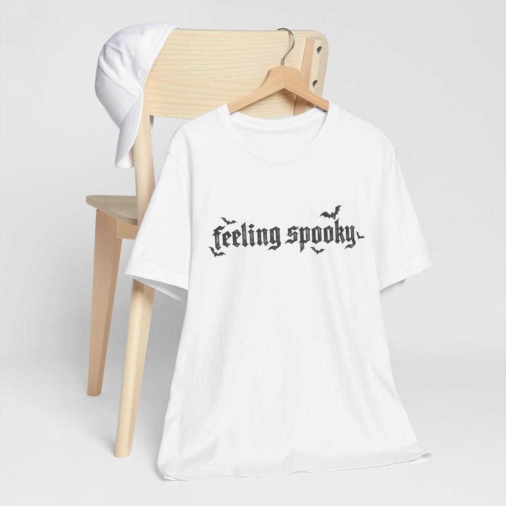 Feeling Spooky T-Shirt — Gothic Halloween Tee with Bats