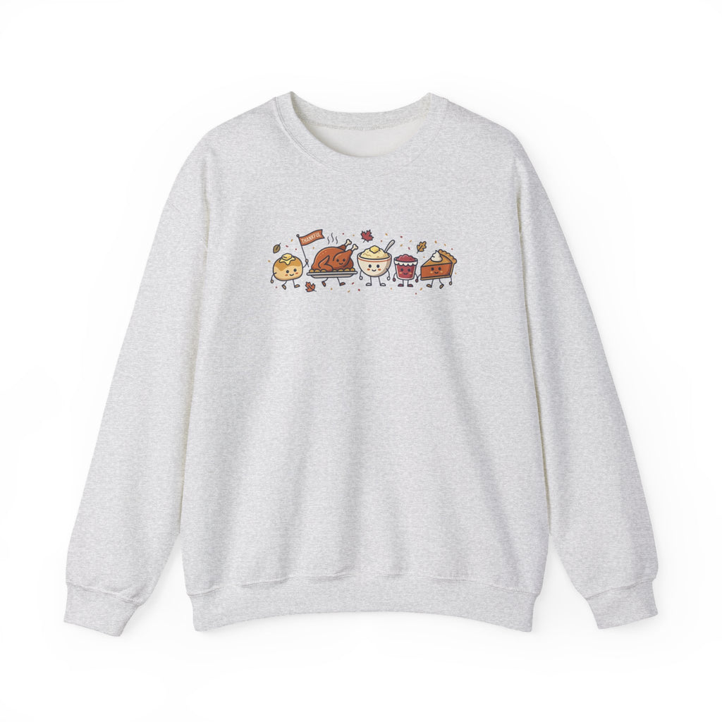 Cute Thanksgiving Food Icons Sweatshirt | Fall Harvest Friendsgiving