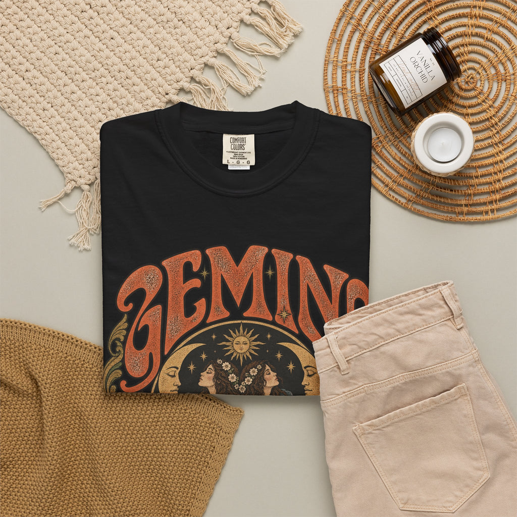 Gemini Zodiac T-Shirt — Vintage Astrological Graphic Tee