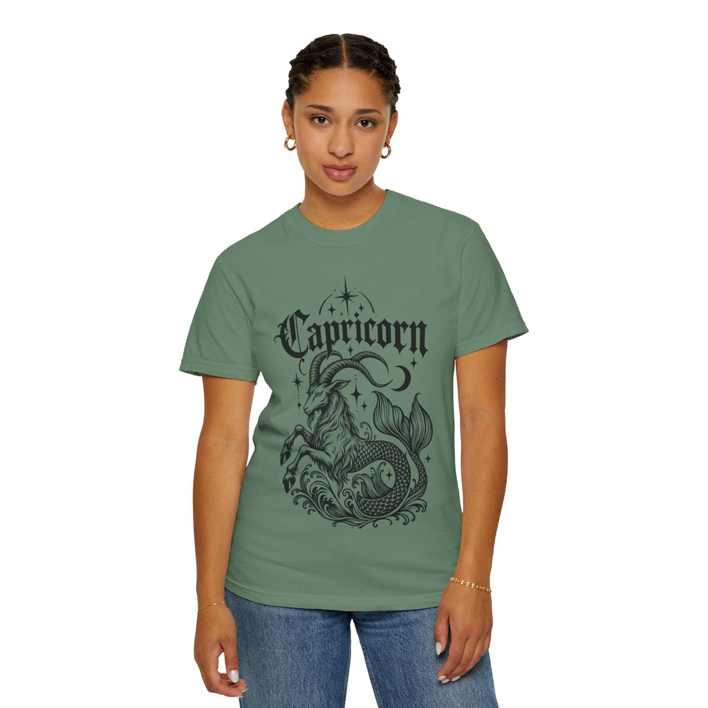 Capricorn Zodiac T-Shirt — Mystical Goat-Fish Astrology Tee