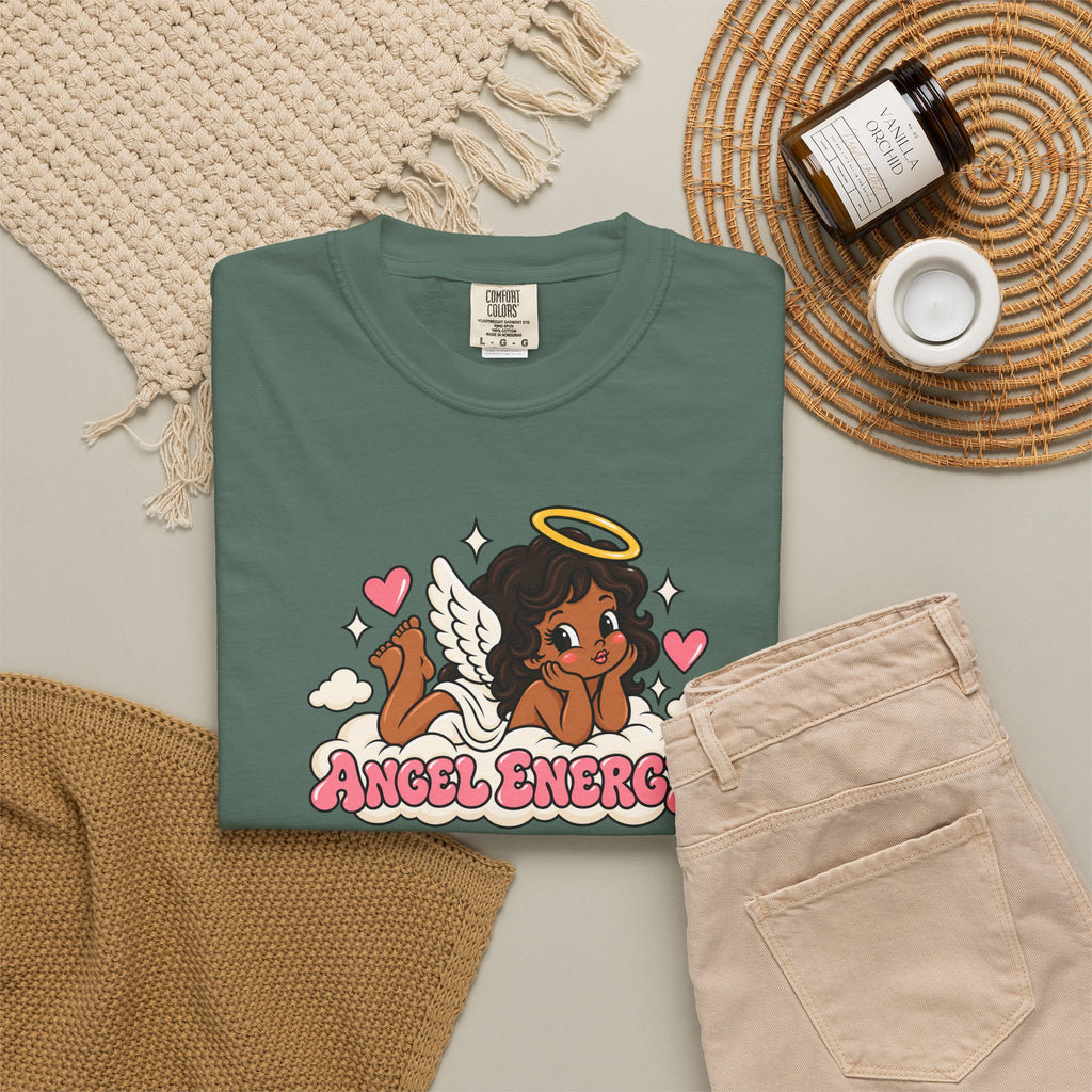 Angel Energy T-Shirt — Cute Retro Angel Graphic Tee