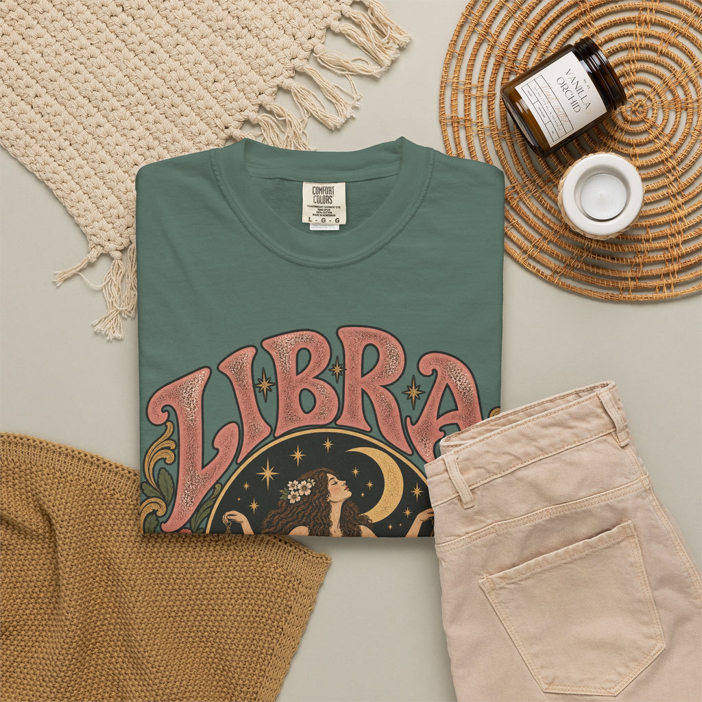 T-Shirt — Libra Vintage Zodiac Graphic Tee