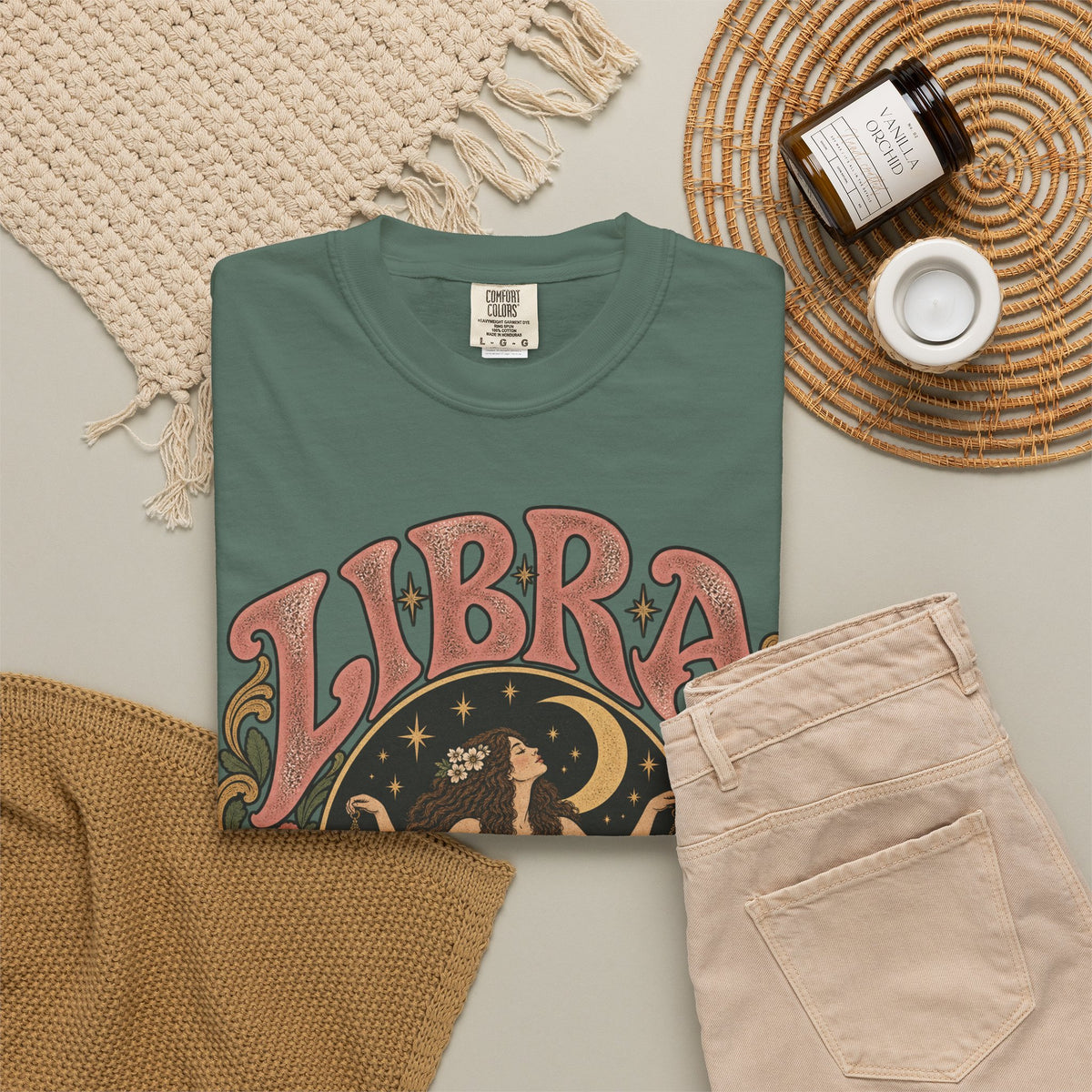 T-Shirt — Libra Vintage Zodiac Graphic Tee