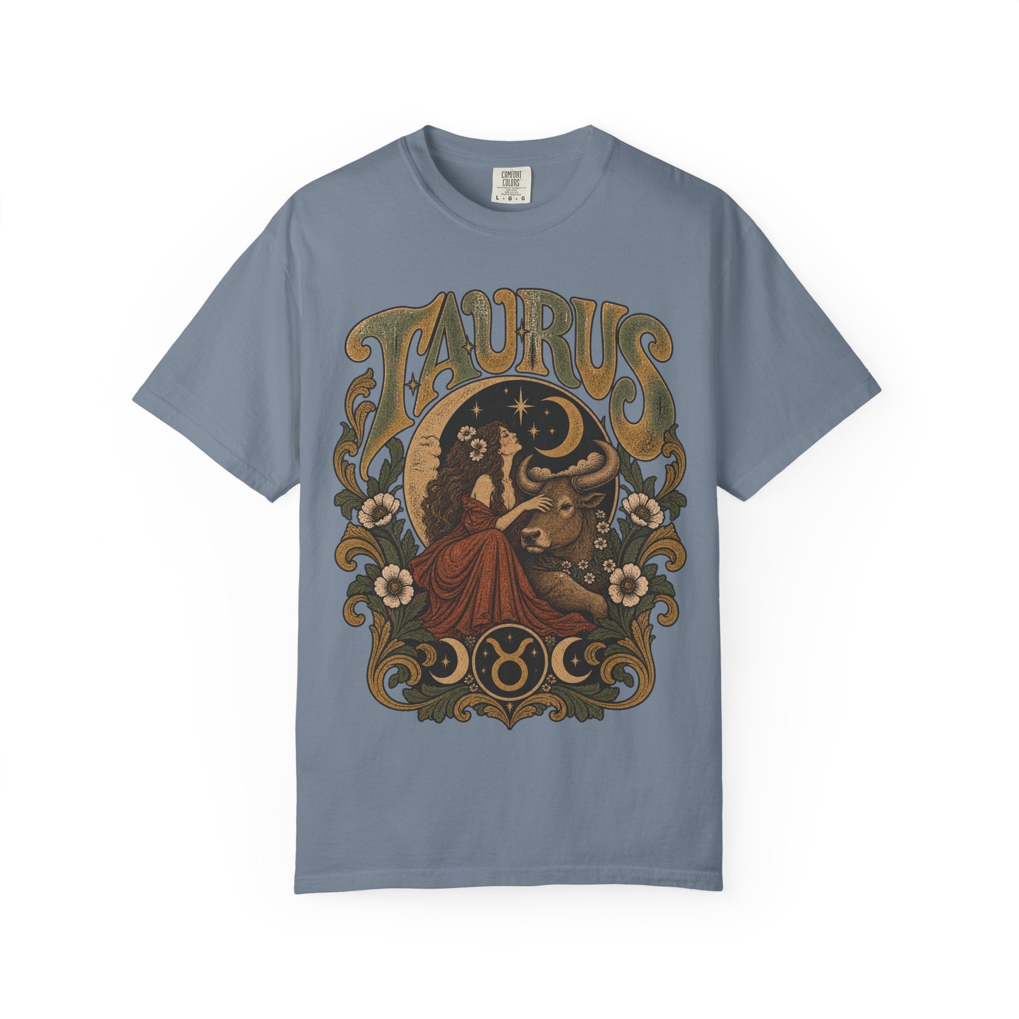 Taurus Zodiac T‑Shirt — Vintage Astrological Bull Graphic