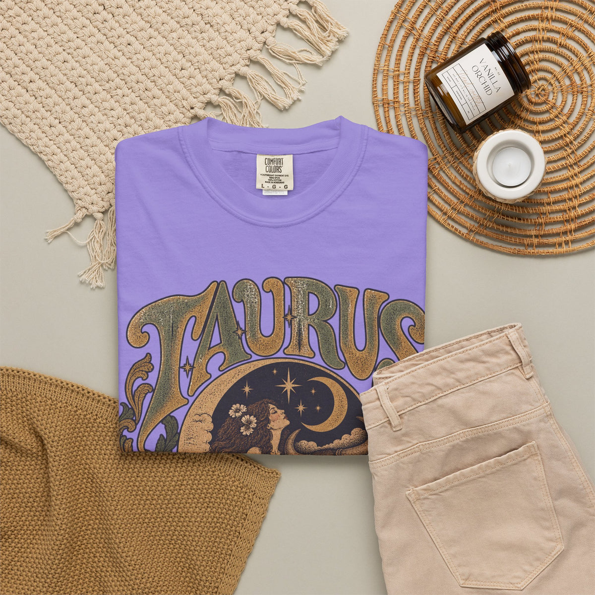 Taurus Zodiac T‑Shirt — Vintage Astrological Bull Graphic