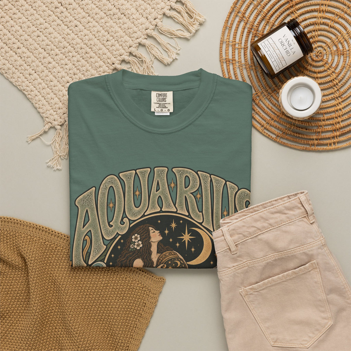 Aquarius Zodiac T-Shirt — Vintage Astrological Sign Tee